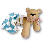Crawling Bear w/Blanket<br>Personalized Baby Ornament