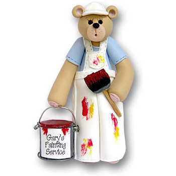 Belly Bear Painter<br>Personalized Ornament