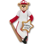 Baseball Belly Bear<br>Personalized Ornament<br>Limited Edition