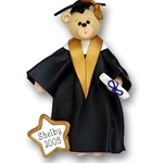 Belly Bear Graduate Personalized Christmas Ornament