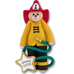 Belly Bear Fireman Personalized Ornament - Limited Edition