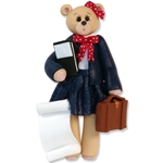 Lawyer - Accountant - Business Belly Bear Girl Limited Edition Personalized Ornament