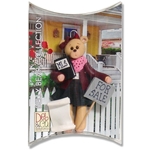 Girl Real Estate Belly Bear Personalized Ornament in Custom Gift Box
