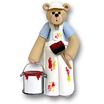 Belly Bear Painter<br>Personalized Ornament