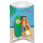 Belly Bear Surfer Personalized Ornament in Custom Gift Box