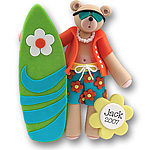 Belly Bear Surfer<br>Personalized Ornament<br>Limited Edition