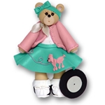 Belly Bear 50's Girl<br>Personalized Ornament
