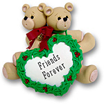 Back to Back Belly Bears<br>Personalized Ornament