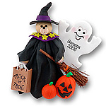 Belly Bear Witch<br>Personalized <br>Halloween Ornament