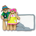 Belly Bear Vacation Couple Personalized Ornament
