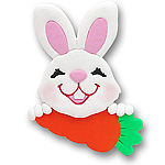 Bunny w/Carrot Personalized Easter Ornament