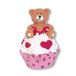 Valentine Cupcake with Resin Bear