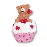 Valentine Cupcake with Resin Bear