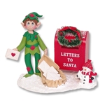 Elliot the Elf with Mailbox and Snowman Figurine - 2