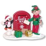 Elliot the Elf with Petey Penguin and Mailbox