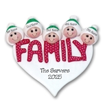 FAMILY - Family of 5 Handmade Ornament