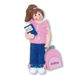 Back To School Girl - Personalized Christmas Ornament  - RESIN