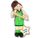 RESIN Giggle Gang Female - Girl - Baseball / Softball Player Personalized Ornament