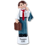 RESIN Male Attorney / Law / Accountant / Business Man Ornament