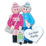 Giggle Gang New Parents with Baby in Stroller - Personalized Ornament - RESIN