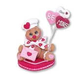 Valentine Gingy Gingerbread Figurine with Balloons