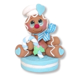 Boy Gingerbread on Cookie Handmade Ornament