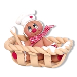 Gingerbread Clay Figure in Breadbasket