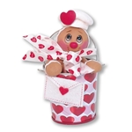 Valentine Gingy Gingerbread Figurine in Valentine Bucket