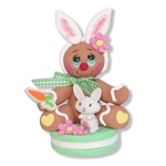 Easter "Gingy" on Green Cookie Handmade Ornament