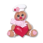 Valentine Gingerbread Figurine with Heart-