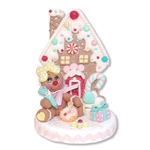 Gingerbread Clay Figure with Gingerbread House & Donut