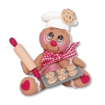 Gingerbread Figurine with Cookies Handmade Polymer Clay