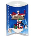 North Pole Petey Penguin Personalized Ornament in Custom Gift Box