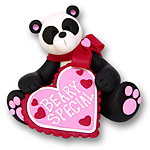 Beary Special  Panda Bear Valentine Figurine