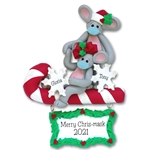 Covid-19 Merry Mouse Couple Personalized Couples Ornament - ON SALE!