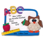 Owl w/Dry Erase Board Teacher / School Ornament - Limited Edition