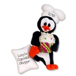Petey Penguin Chef / Baker Personalized Ornament Limited Edition