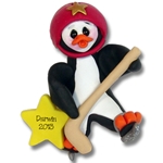 Hockey Petey Penguin<br>Personalized Ornament - Limited Edition