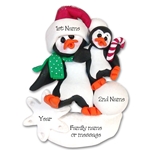 Petey & Polly Penguin Single Parent/Grandparent Ornament-1 Child - Limited Edition