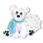 Polar Bear Polymer Clay Figurine