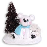 Polar Bear with Winter Tree Figurine