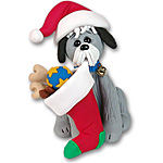 "Scruffy" Christmas Mutt Dog Ornament