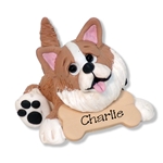 Corgi Puppy Dog Personalized Figurine Ornament