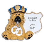 German Shepherd Police Dog / Policeman Personalized Ornament