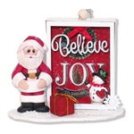 Santa with Sign Christmas Figurine