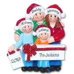 Shopping Family of 4 Personalized Family Ornament