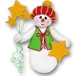 Snowman w/Stars Personalized Christmas Ornament-Limited Edition
