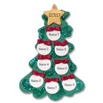 Christmas Tree w/8 Ornaments for a Family of 8 Personalized Ornament