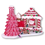 Gingerbread Santa and Train w/Peppermint Tree