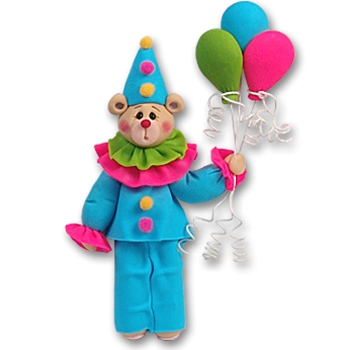 Belly Bear Clown Personalized Birthday and Christmas Ornament
